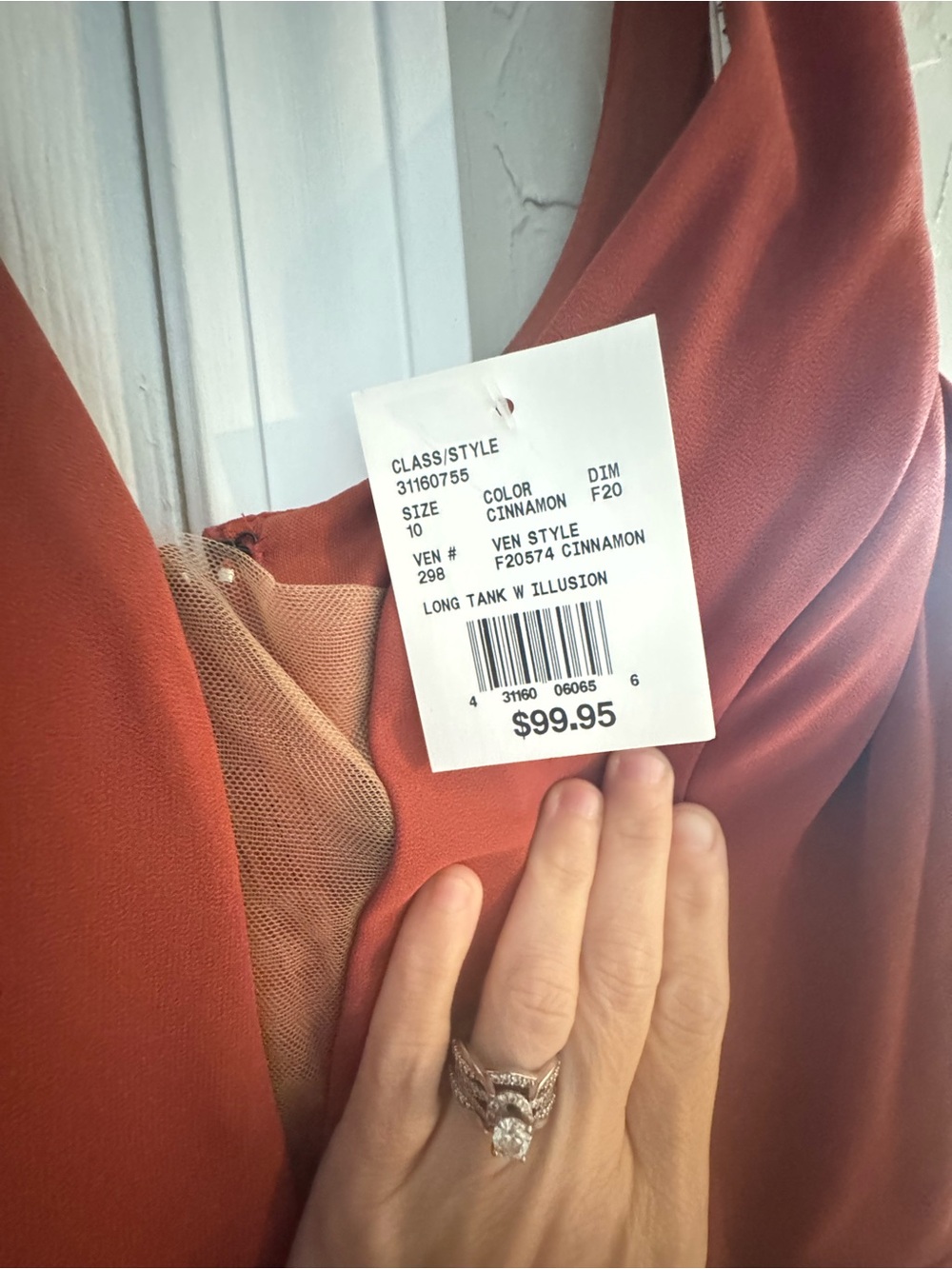 NWT David’s Bridal DB Studio Cinnamon Chiffon Bridesmaid Dress Size 10